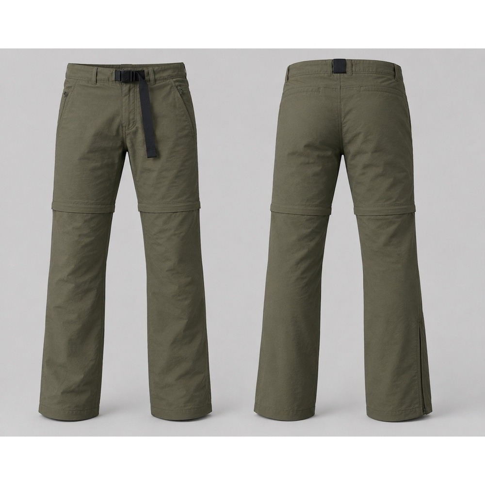 The North Face pants Men 34 Olive Green Convertible Zip Off Hiking Cargo  Belted